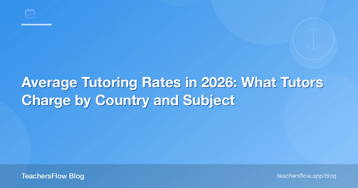 Average Tutoring Rates in 2026: What Tutors Charge by Country and Subject